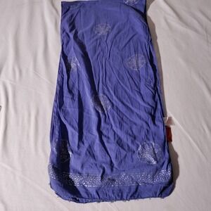 SOMA India Light Purple Cotton Hand Block Painted Scarf Approx. 12.5" x 58" spot